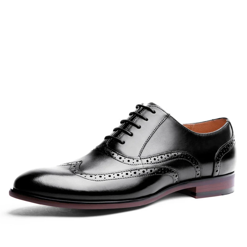 Classic  Luxury brand British Style Formal Shoes Men Dress  Leather Shoes Handmade Office Shoes