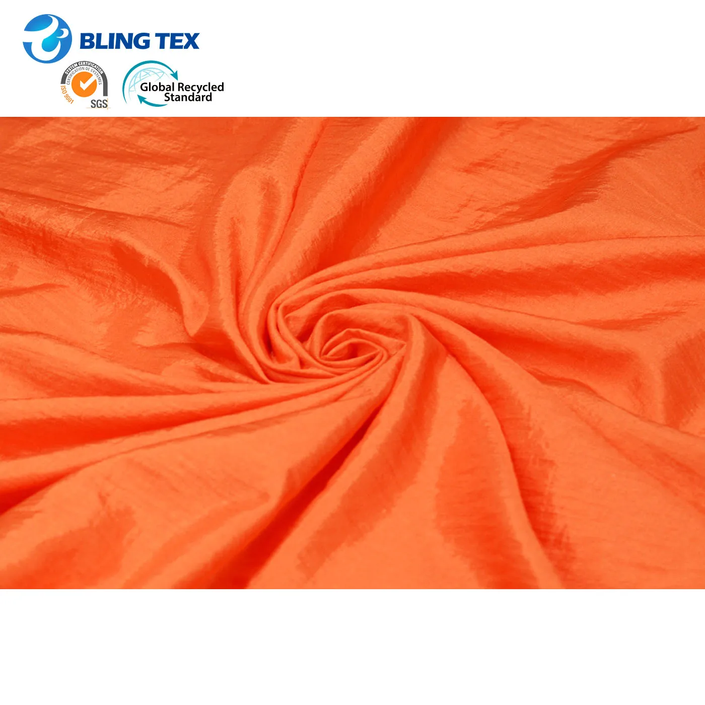 Nylon taffeta Crepe Fabric 210T 70D Wrinkle Nylon Fabric For Windbreaker
