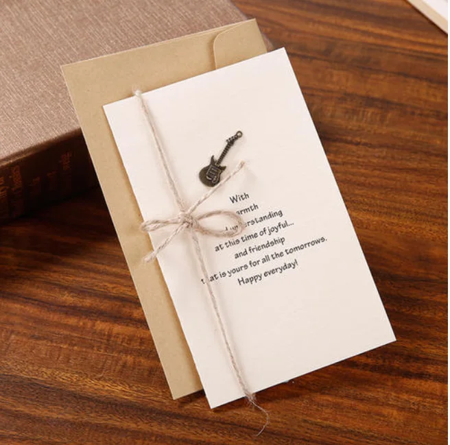 
Custom Romantic Letter Printed Gift Thank You Card Folded Paper Card 