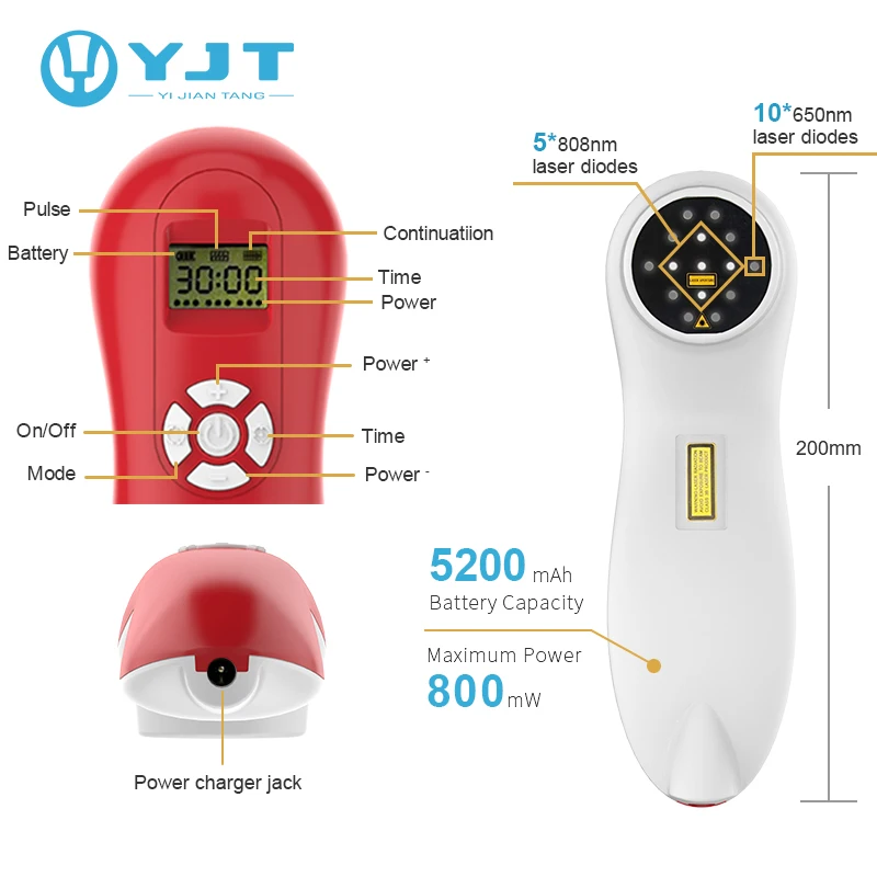 Convenient Painless Drugless Cold Laser Therapy Device for Animals Veterinary Instrument for Pain Relief Rehabilitation