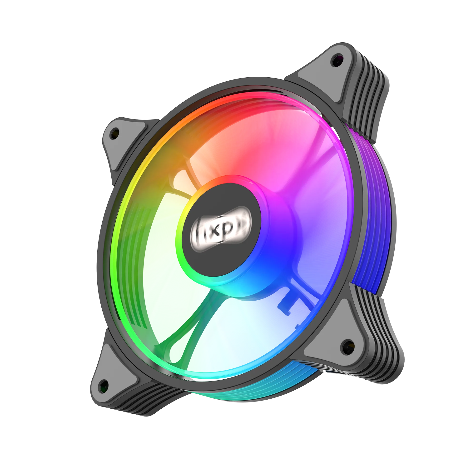 HXPX Fine shadow F-FS12 120mm Black PWM 4PIN Crystal fan PC Case fan Symphony PC Computer Cooling Silent fan ARGB LED ceiling