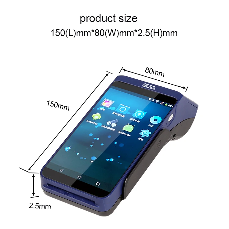 Высокоскоростной мини беспроводной Android Pda 1d 2d сканер штрих-кода принтер Qr-кода Pos терминальные принтеры и сканеры