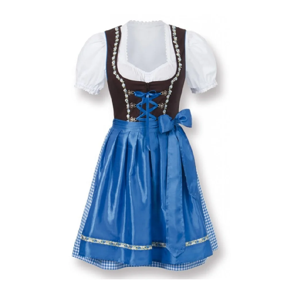 Oktoberfest 2021 Traditional Woman Beautiful Trachtenmode Dirndl Dress German Bavaria Girls Mini Dirndl Embroidery Gingham Dress