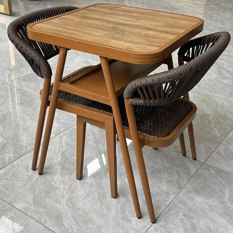 Hot Sales Rattan Garden Table and Chairs Set Coffee Shop Outdoor Garden Furniture
