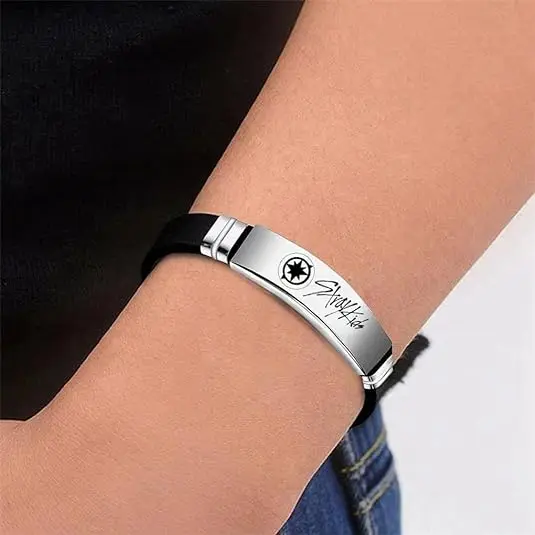 2 Pack Stray Kids Merch Charm Silicone Bracelet 2024 Fashion Jewelry Kpop Style Jewellery Korean Bracelet