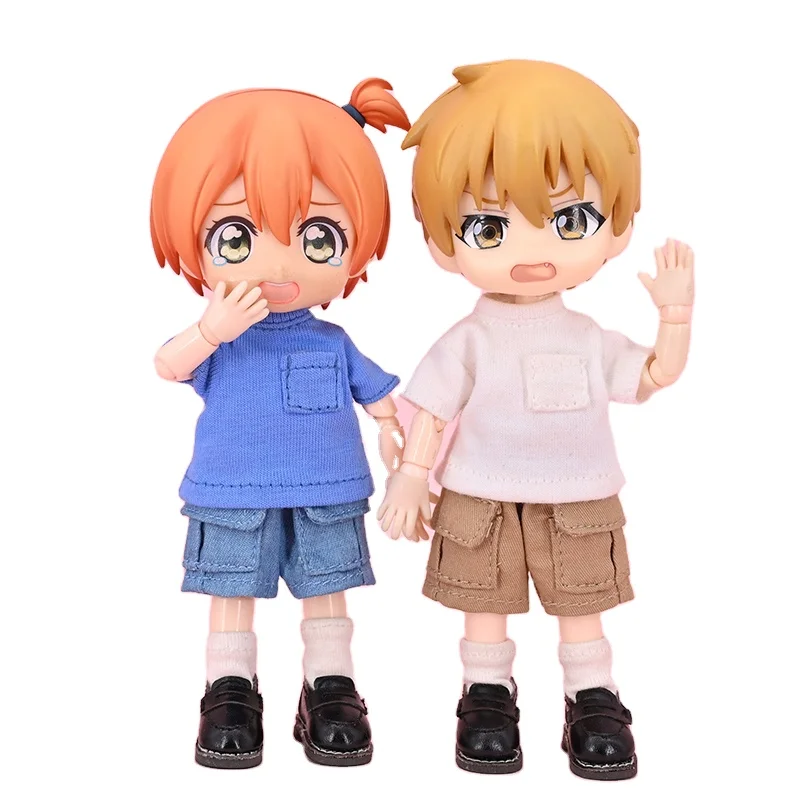 Custom Doll Clothes Shoes Accessories For Doll Ob11 Fashion Multi Color T Shirt Custom Design 1/6 1/12 11.5Inch Doll Clothes