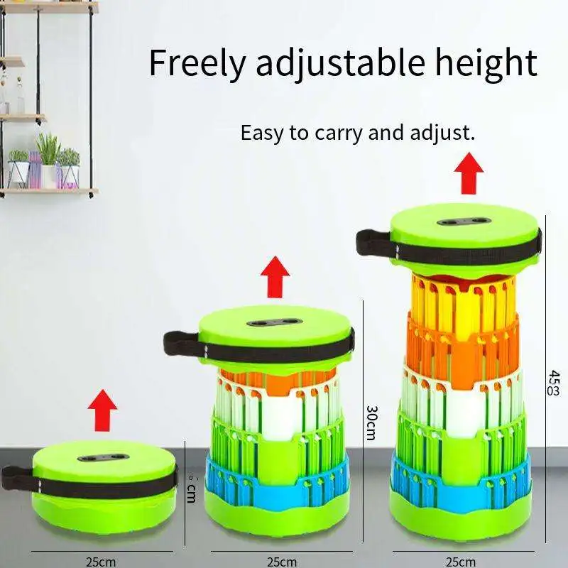 upgrade lightweight sturdy collapsible fishing chair plastic camping telescopic outdoor retractable folding portable stool for t