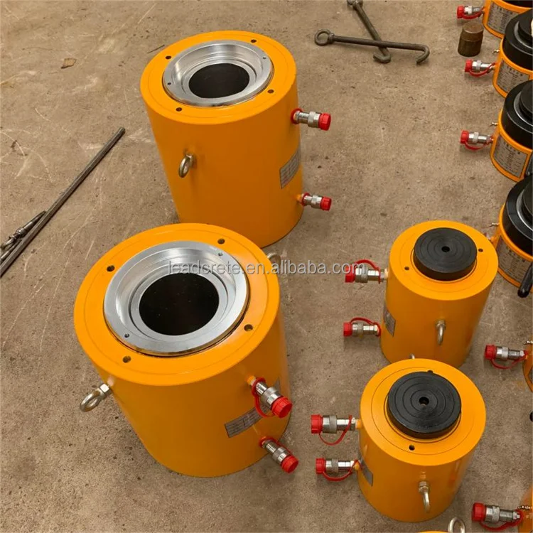 Post Tension 100 300 500 1000 Ton  Prestressing Jack Subway Prestressed Hydraulic Jack Bridge Girder Post Tension Jack