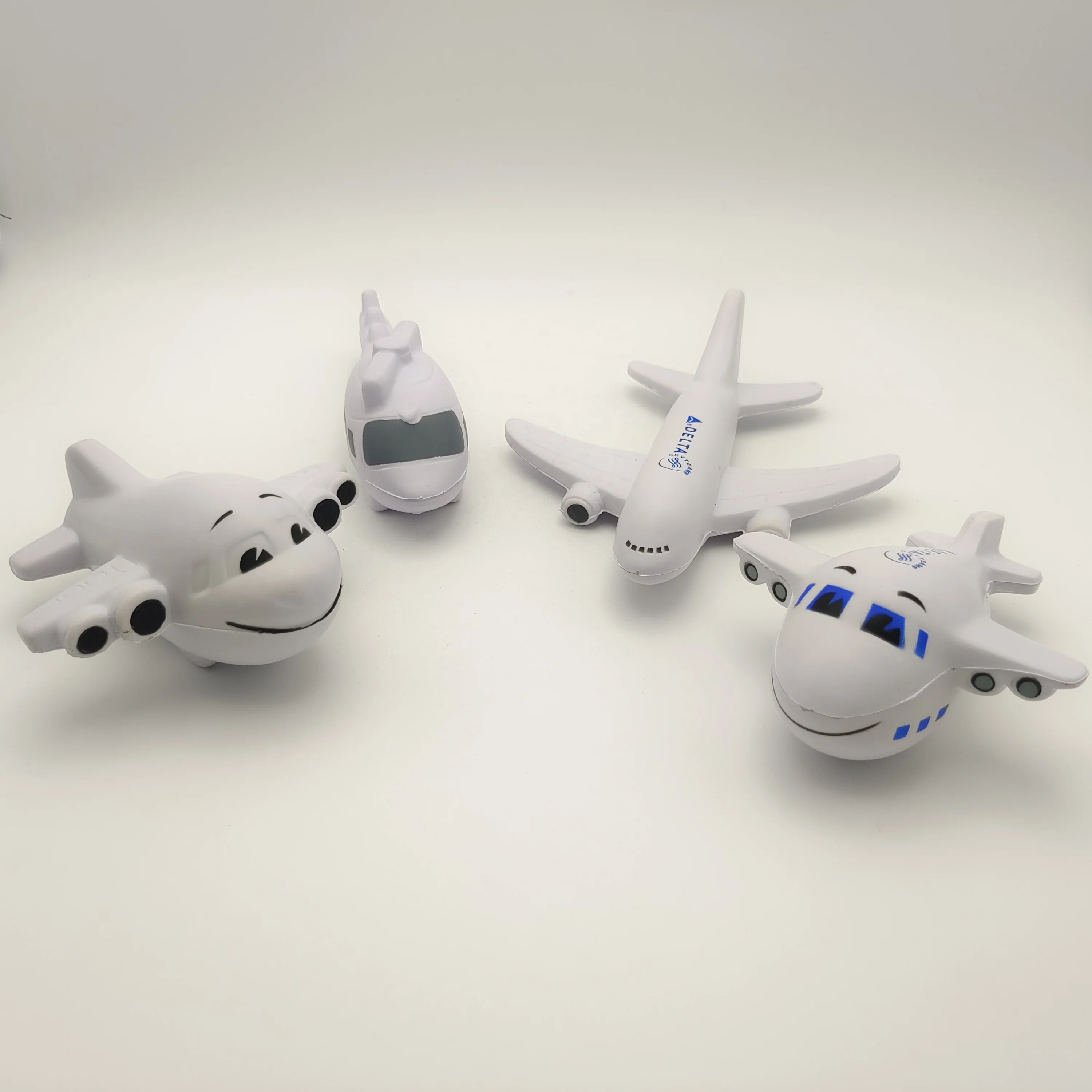 Promotional PU Foam Helicopter Shape Stress Ball Cute Transportation Stress Ball Custom Logo Printed