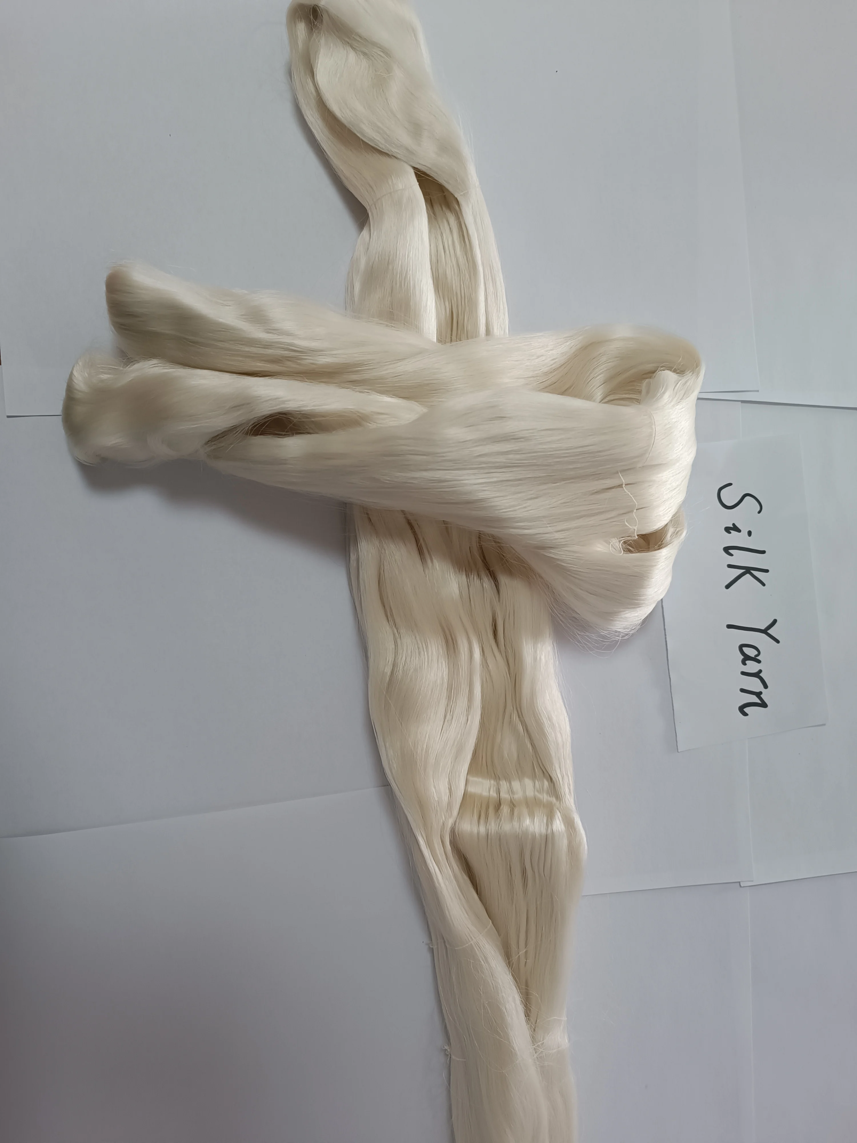 Chinese manufacturing factory prices Tussah Silk 33/37D 4A/5A/6A silk yarn manufacturer