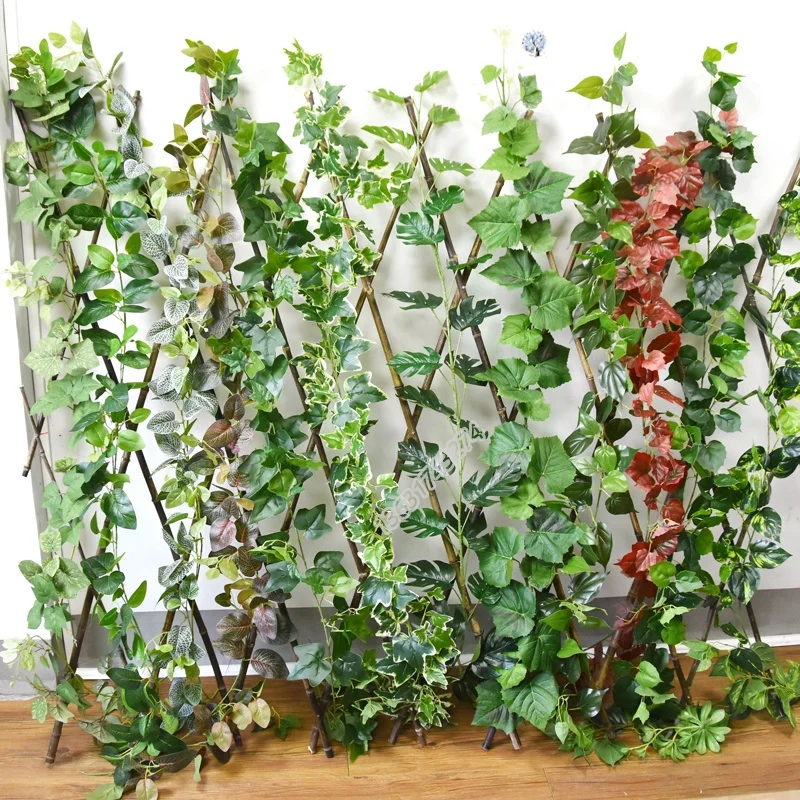 Factory sale fence plant 190cm Fittonia artificial hanging flower for wall decoration