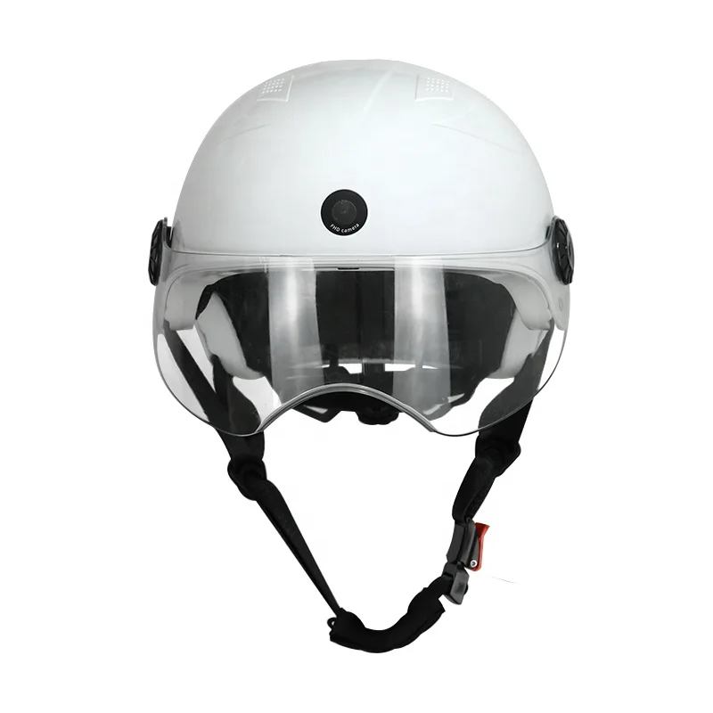 Wholesale open face smart safety helmet with built in camera electric motorcycle helmet
