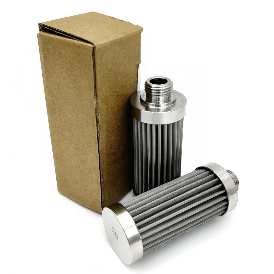 Customized high temperature washable ss 304 316L stainless steel pleated filter cartridge element for oil water filtering