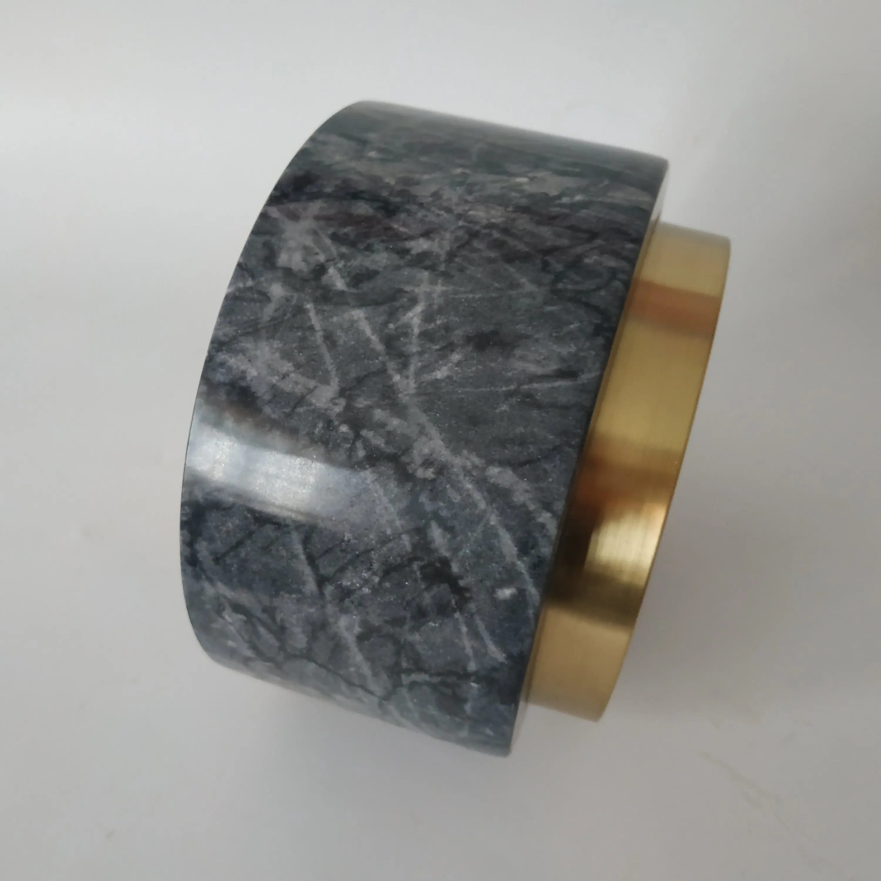 Black Marble Mortar and Pestle with copper base  size 14*8 cm