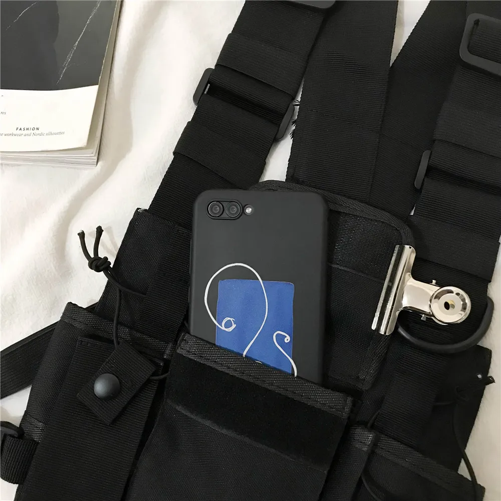 Chest Outdoor Tactical Vest Radio Harness Holster Rig Front Pack Pouch Molle Combat Men Chest Rig Bags