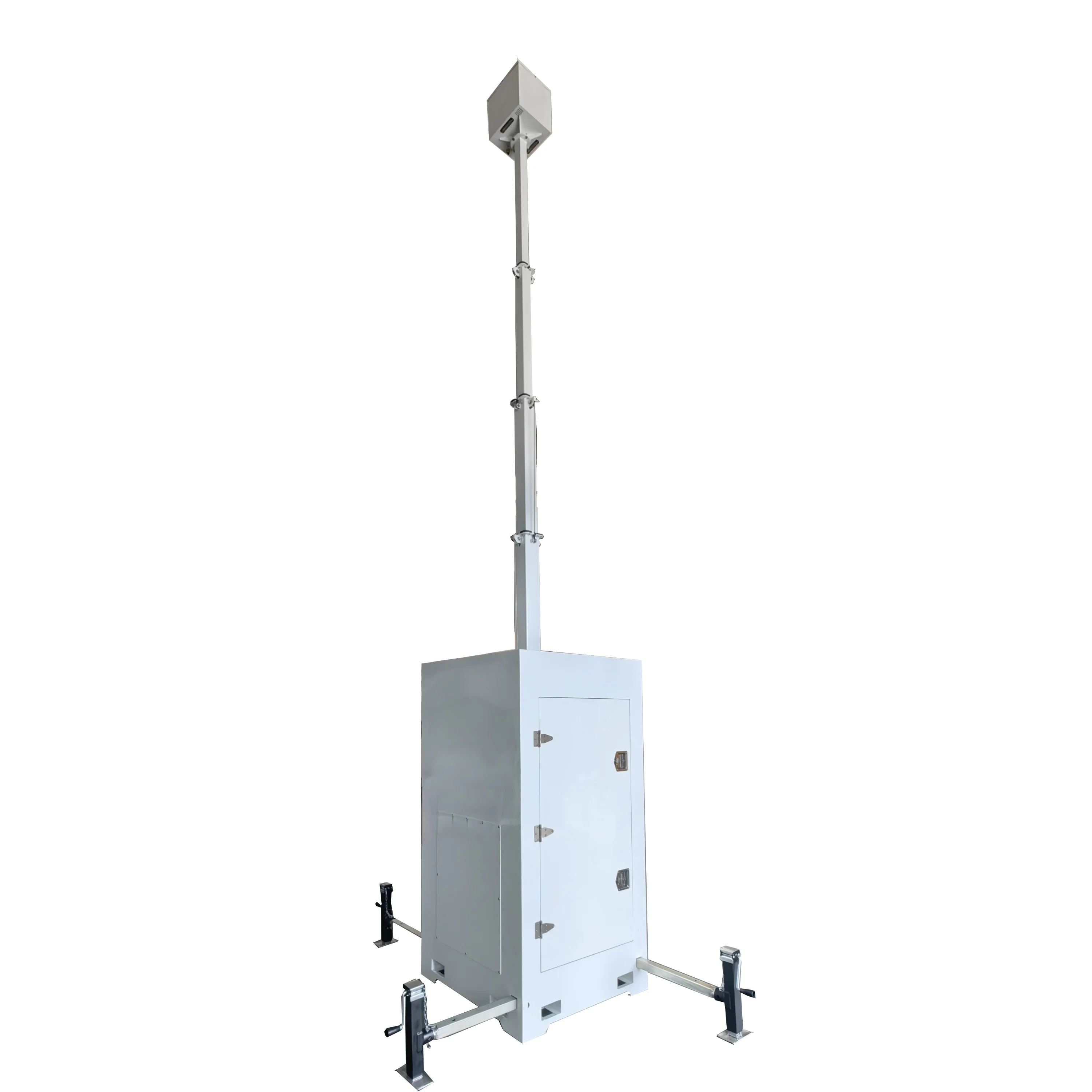 Have a broad vision monitoring 4G surveillance camera cctv tower for industrial park
