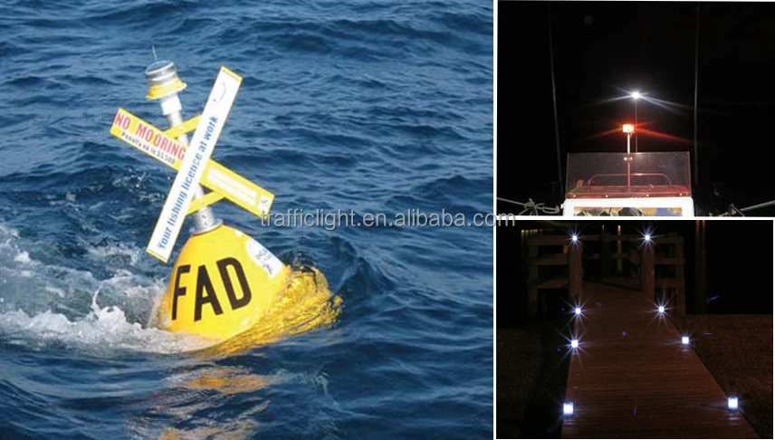 360 degree LED solar revolving security light marine light navigation light