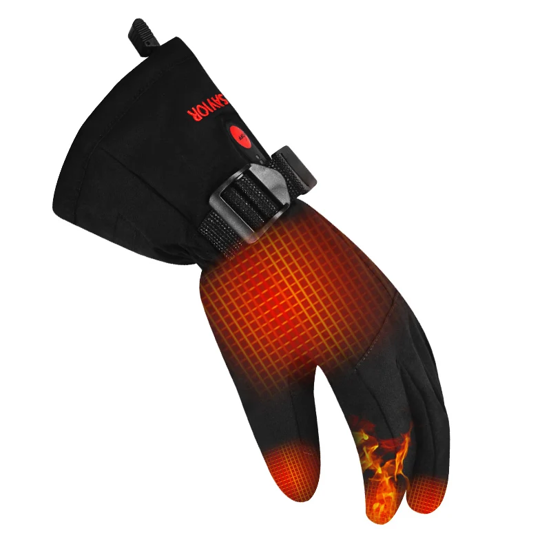 Savior Screen Touch Mobile Warming Rechargeable Battery Powered Heated Motorcycle Gloves
