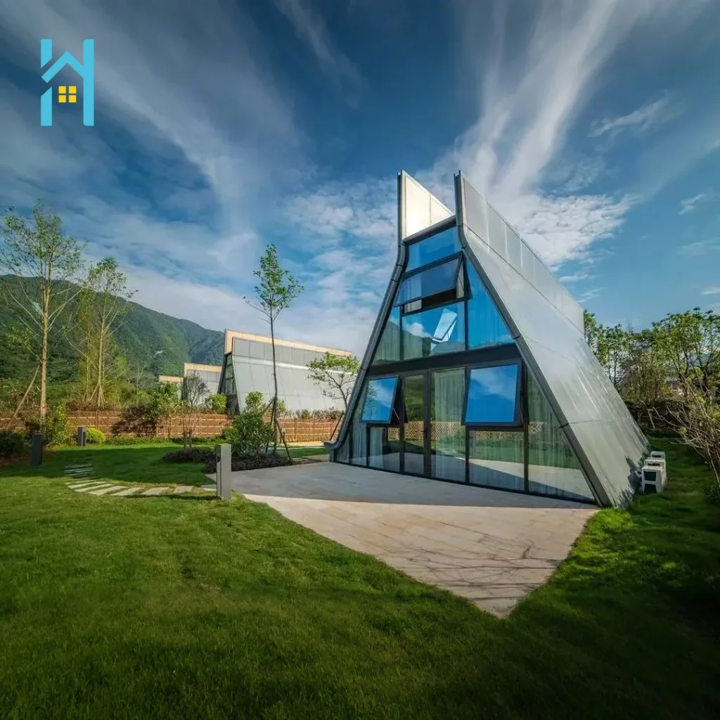 Сборные дома покупая стальной каркас деревянный съемный дом сборный треугольный