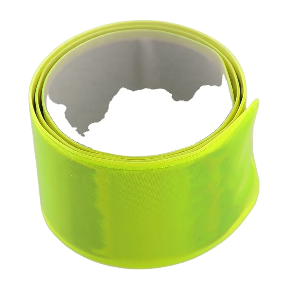 Snap on Reflective Wristband with OEM Logo and Color PVC Wrist Band Slap Bands Night Running Reflective Bracelets Safety Armband