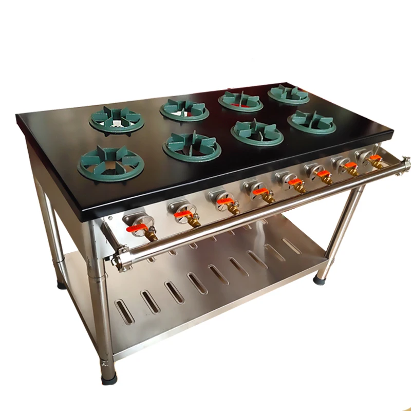 
2 burner gas stove industrial cooking range free standing 
