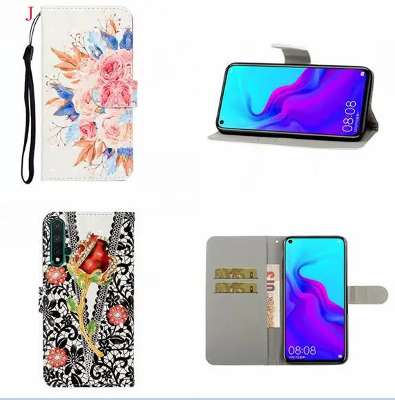 For Sony Xperia 20 XZ5 3D Bling Flower Print Wallet Leather Case Flip Cards Slot Phone Pouch Stand Cover