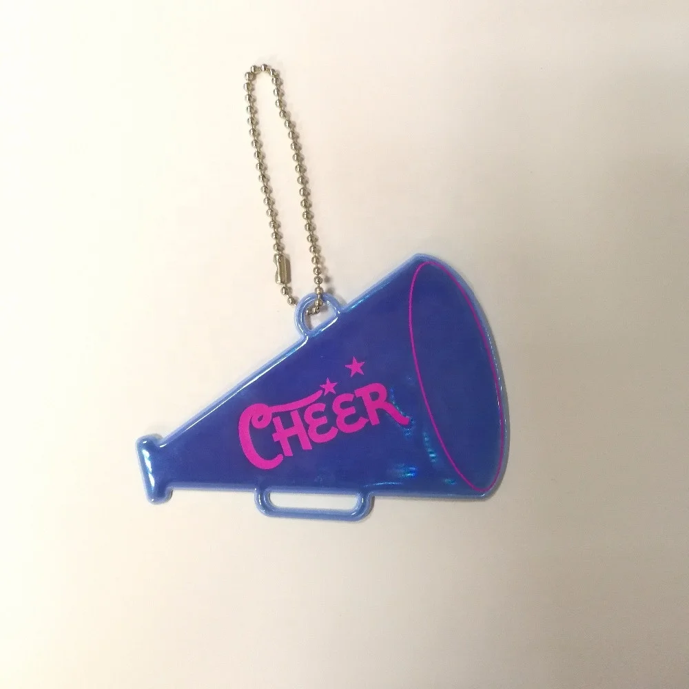 China manufacturer reflector pendant key holder, Reflective Keychain Pendant Soft PVC Safety Reflective Keyring With Light