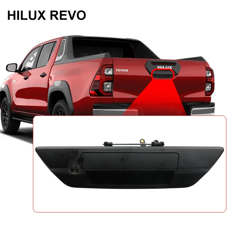 Replacement parts suitable for Hilux Revo 2015 black tailgate reverse handle with camera