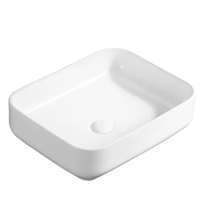 School S-923 Mall Hotel  bathroom rectangular bathroom counter top quality factory price  top ceramic art wash basin