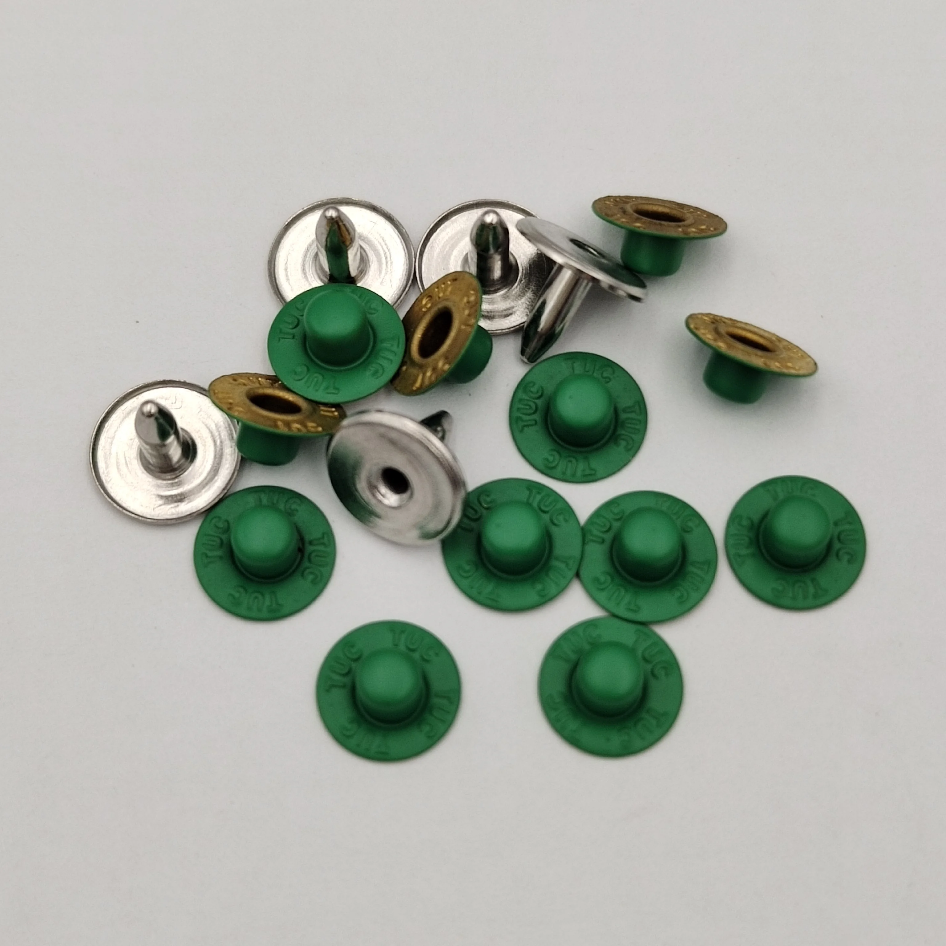 Custom 8mm Logo Metal Rivets Studs Clothing Garment Shoes Double Side Brass Rivet