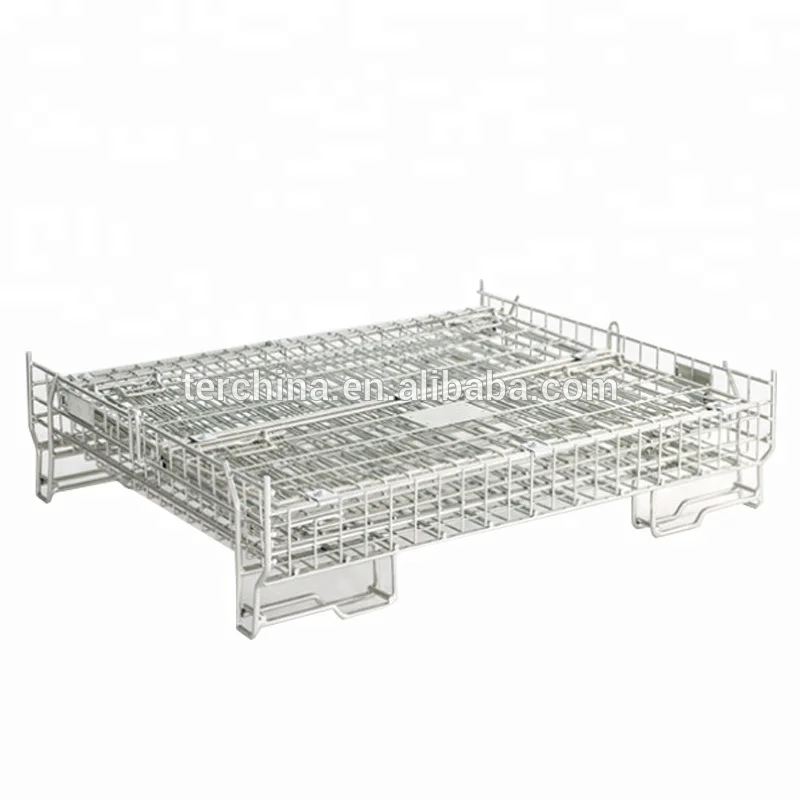 China Supermarket or Laundry Roll Container, Foldable Roll Cage Trolley