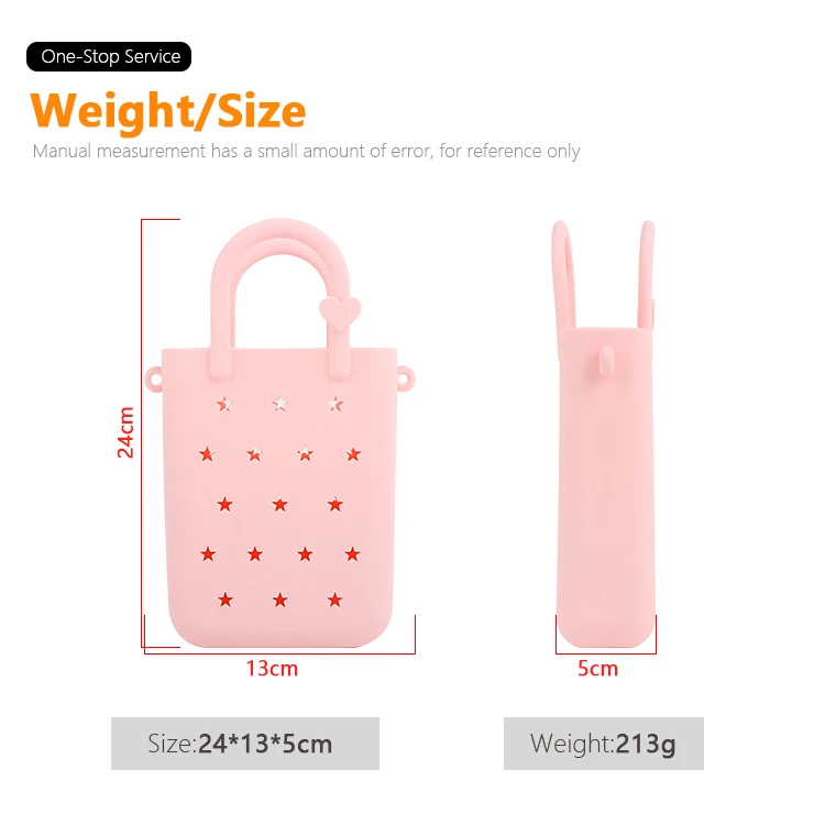 Wholesale Hot Sale Women Beach Waterproof Tote Bags Pentagram Shape Summer Rubber Fashion Eva Silicone Bogg Bag