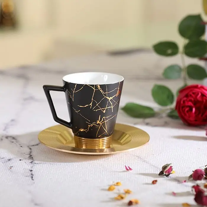 Amber Hot sale factory direct highly cost effective ceramic porcelain ware coffee and tea  cup set with sacuer