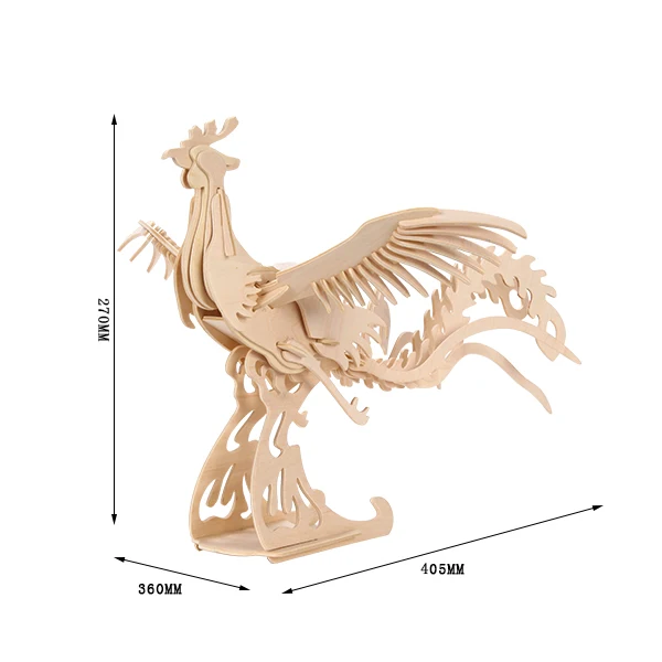 Chinese Traditional Lucky Crafts DIY puzzle toys Dragon Phoenix Symbols Educational Toy Pre-School Teaching material