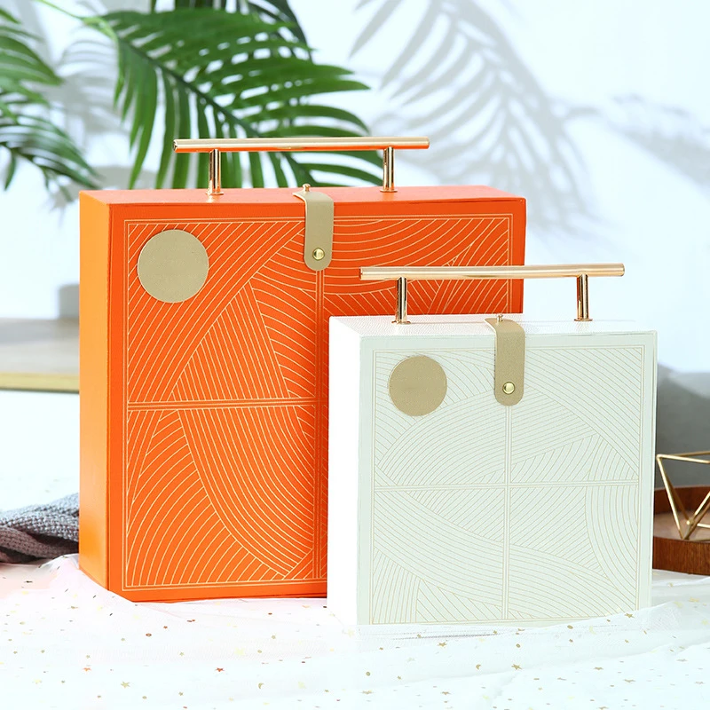 SUNDO Custom Design Retro Portable Gift Box Thank You Bridal Shower Birthday Wedding Gift Packaging Box with logo