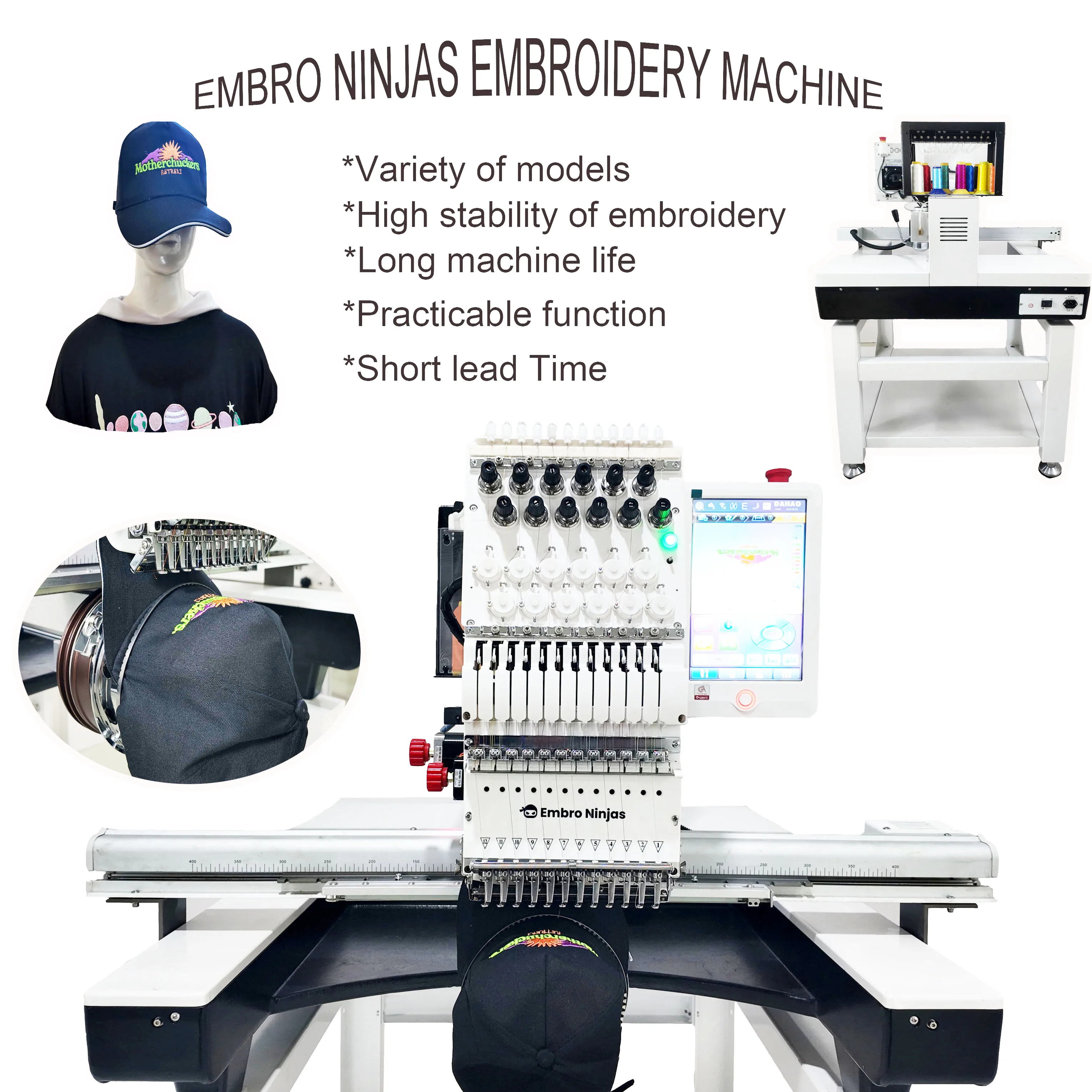 Embro Ninjas All-Function Sewing Machine Lace and Beads Embroidery with Sequins Used Condition