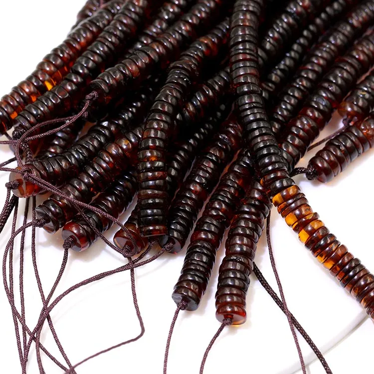 Hot sale round brilliant cut natural amber  beads  stone amber necklace for diy jewelry making