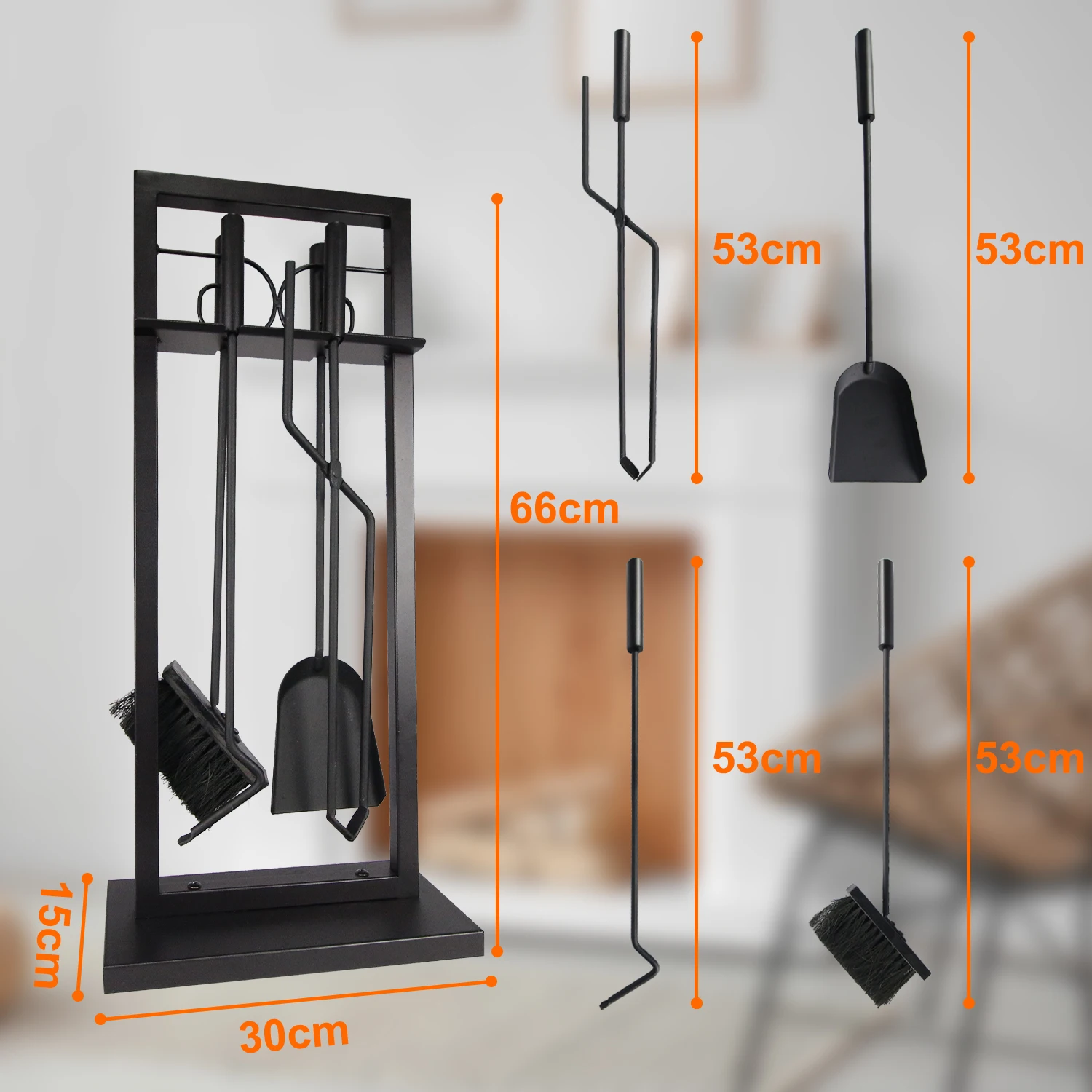 Factory Supply Accessories Fireplace  5 Pieces Tool Fire Companion Set