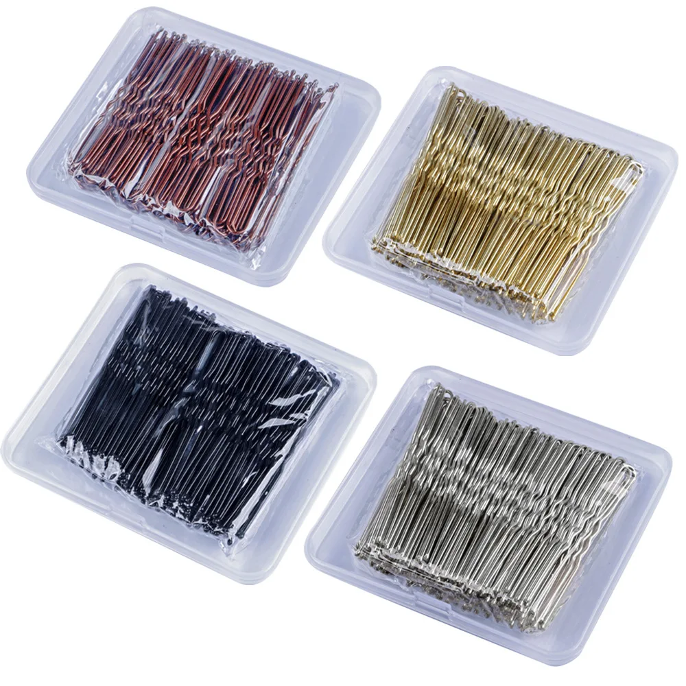 100pcs U Shaped Hair Pins Kit Hair Clips Bobby Pins Hair Clips for Women Girls and Hairdressing Salon