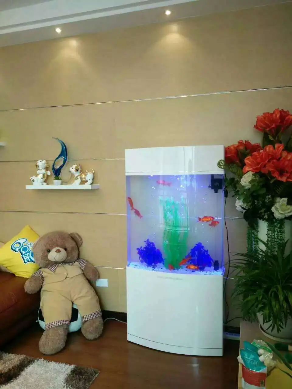 Double Arc White / Black  Acrylic Aquarium  LS-S Series