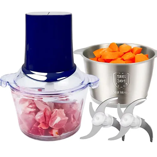 Бытовая техника 300 Вт небольшая Мясорубка кухонный комбайн 2 л Электрический измельчитель еды с чашами