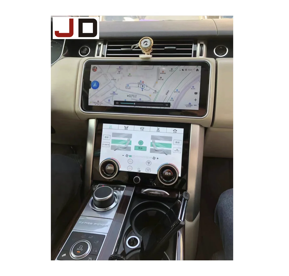 JD AUTO 12.3 inch Multimedia Carplay AC panel CD player flip stereo radio for Range Rover Vogue L405 2013 2017