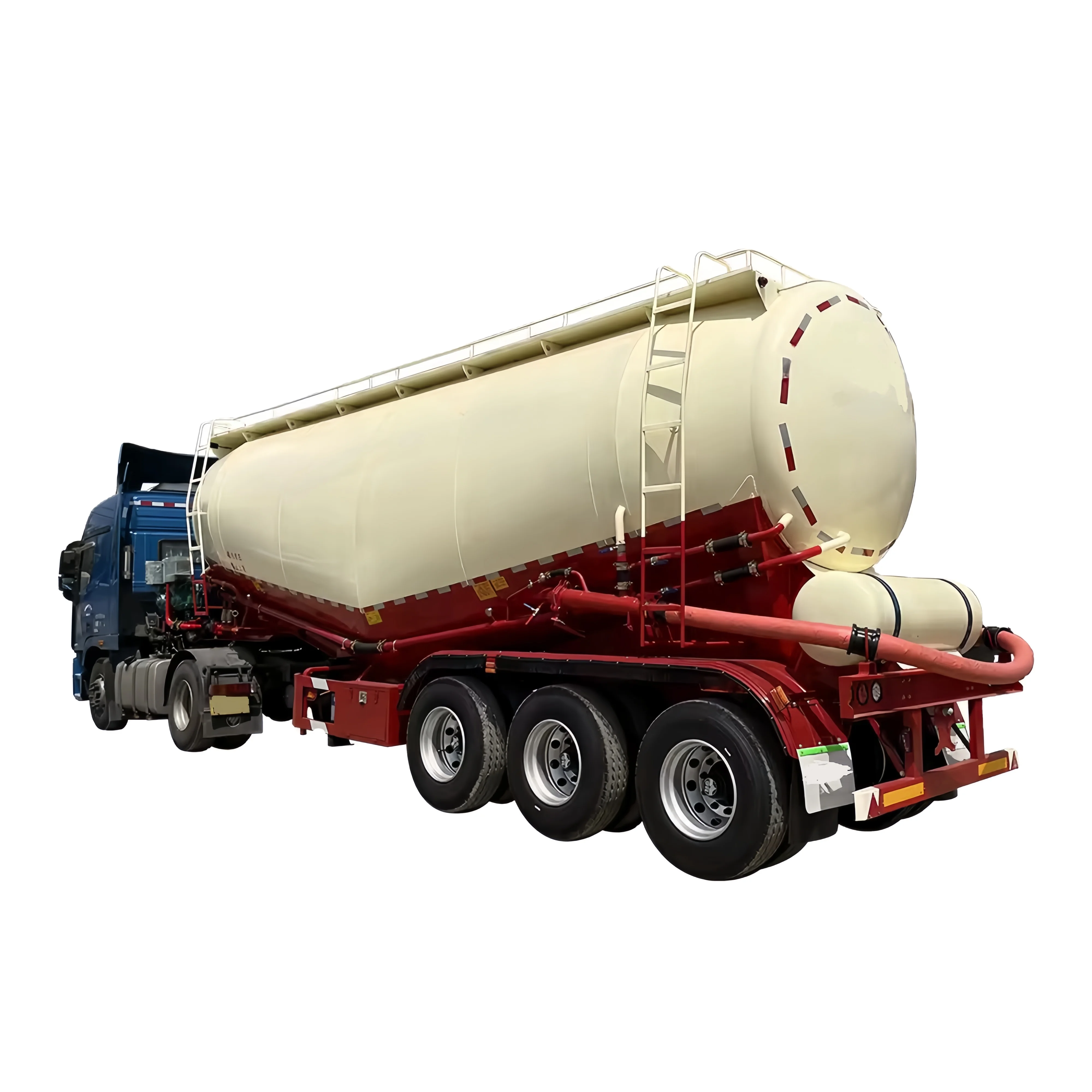 3/4/5 Axle Powder Silo Bulk Trailer 35/45/50 cbm Dry Bulk Cement Semi Trailer Powder Material Transport Tanker For Sale