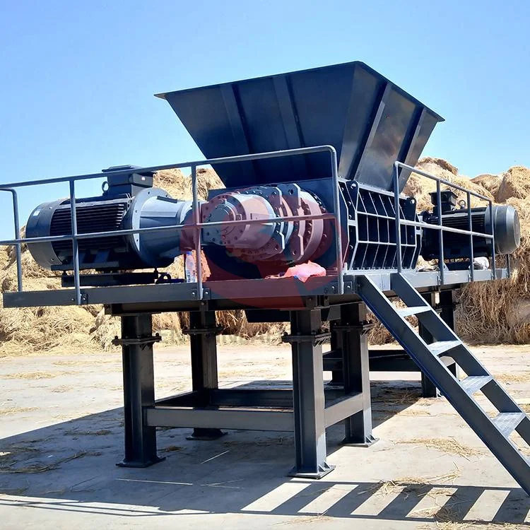  High capacity tire cutting machine Environmental protection shredder