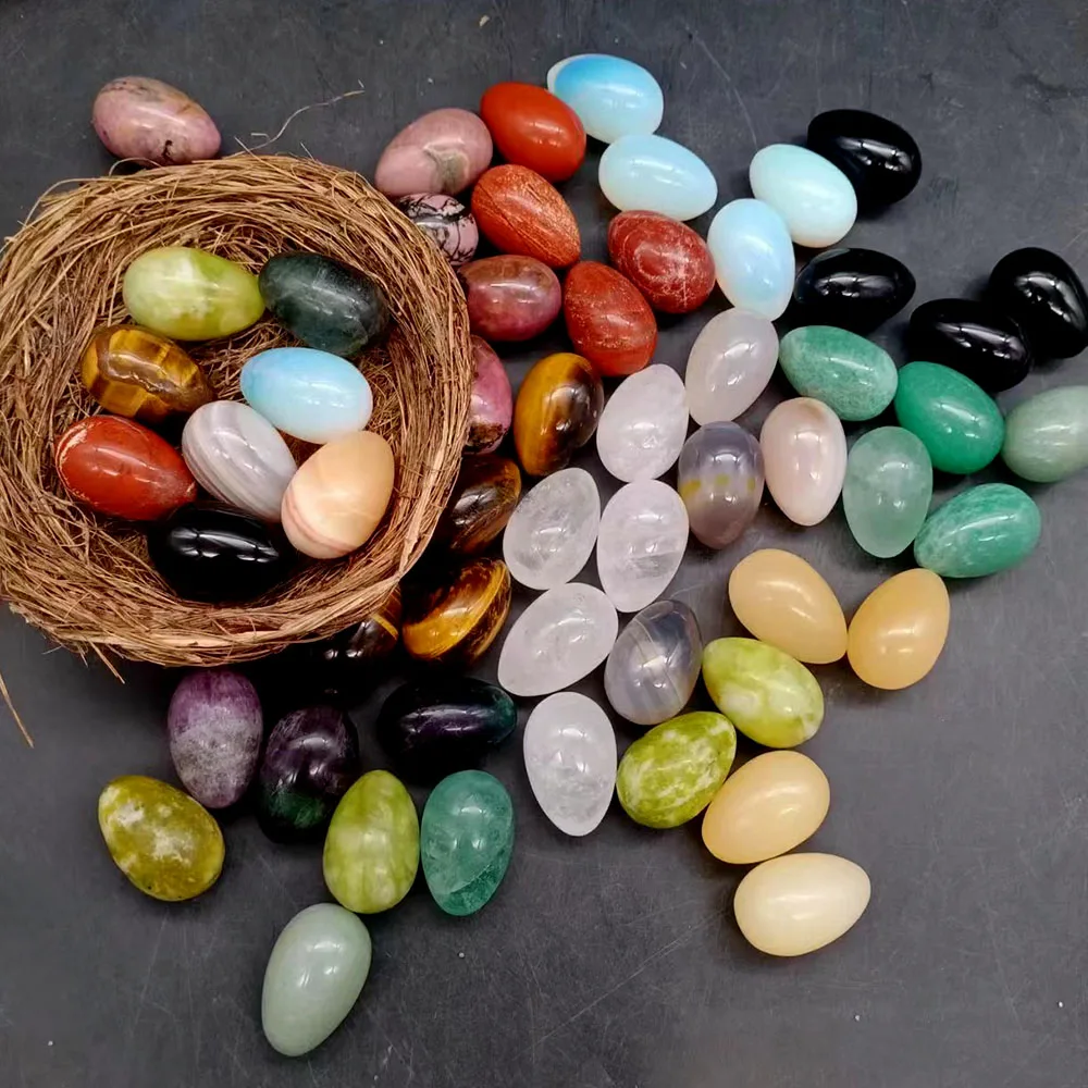 Hot sale mixed crystal eggs crystal carving Yoni eggs carving