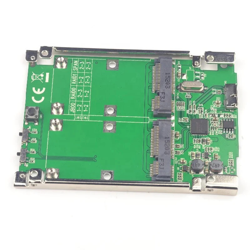 USB3.1 TYPE-A to DUAL mSATA RAID Adapter 2 MSATA Converter RAID0 RAID1 JBOD SPAN ASMEDIA ASM1352R CHIPSET 10Gbps win10 sata3.0