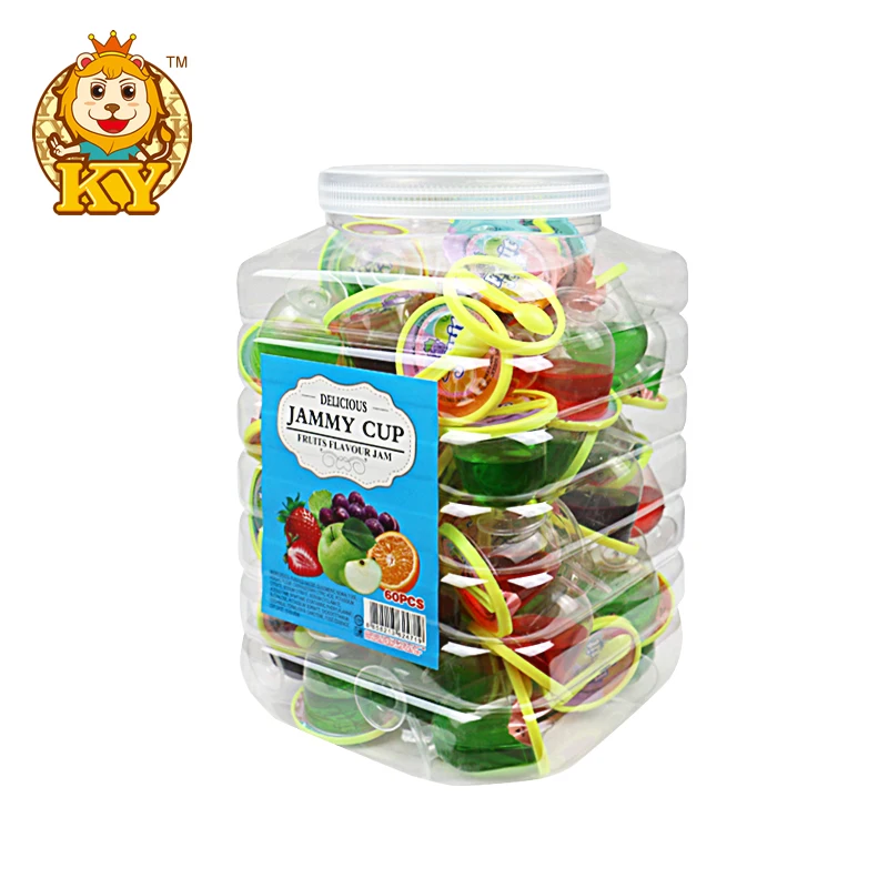 High quality cheap fruity flavor Wine cup shape sweet sour liquid candy