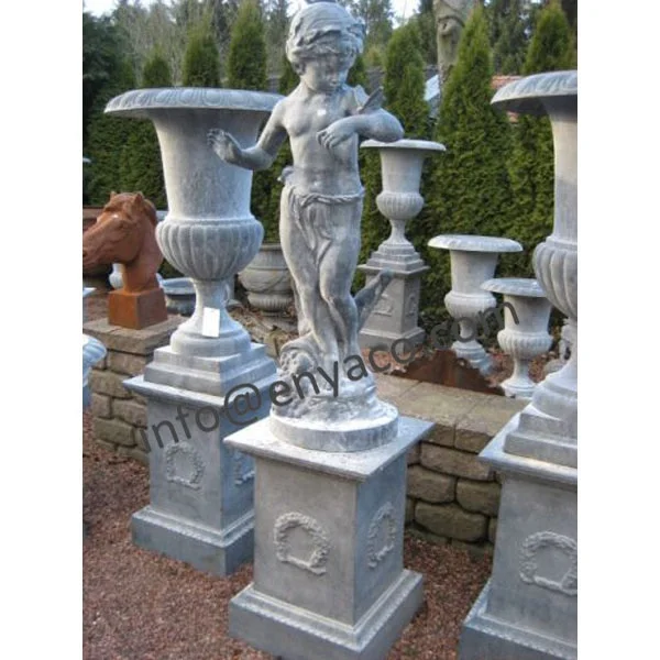 Large Metal Casting Outdoor Lawn Ornaments Angel Cherub Sculptures With Butterfly Garden Figure Statues