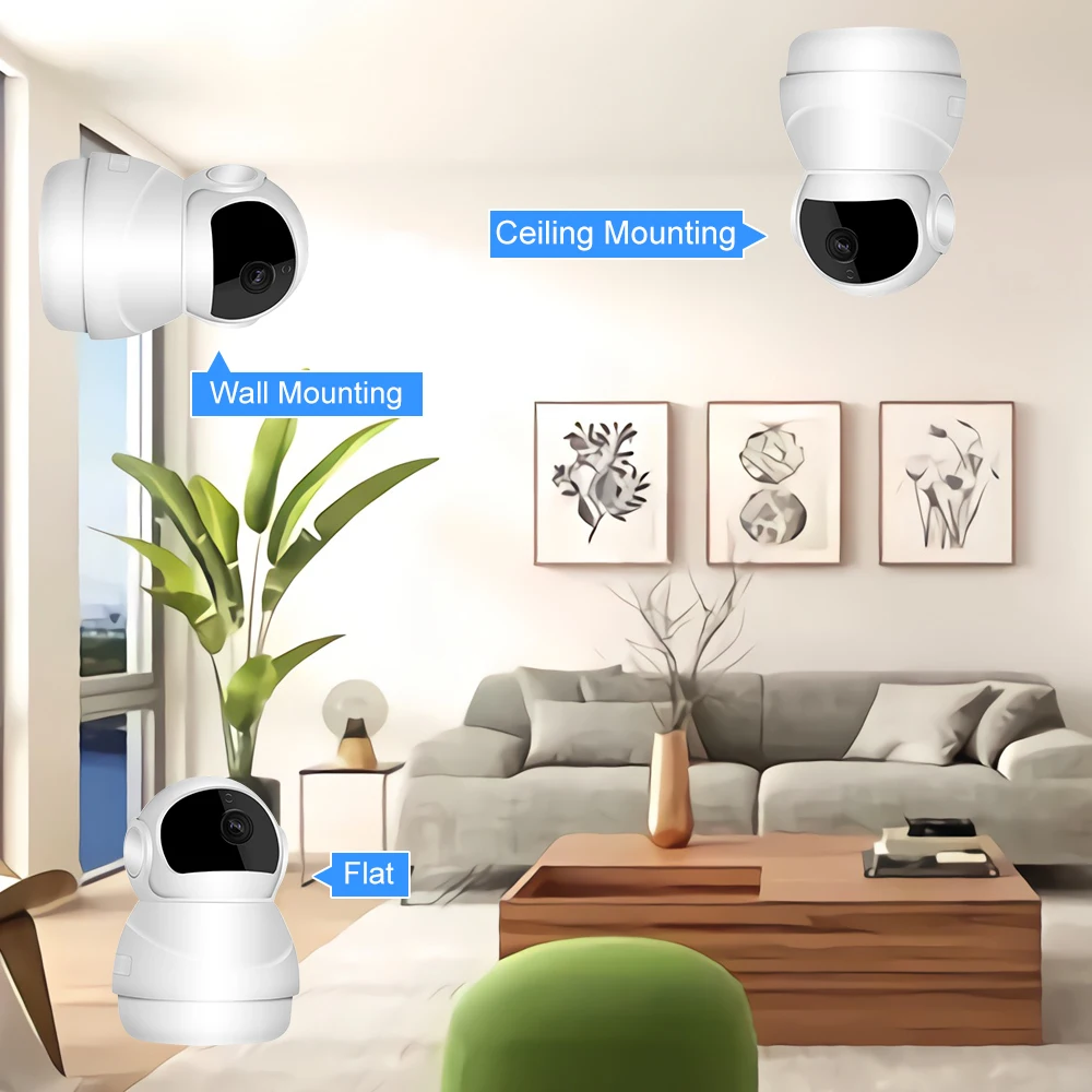 Mini Wireless Wifi Cctv Babe Camera Night Vision Babyphone Hd Ip 360 Degree Surveillance Remote Camera Baby Monitor With Camera