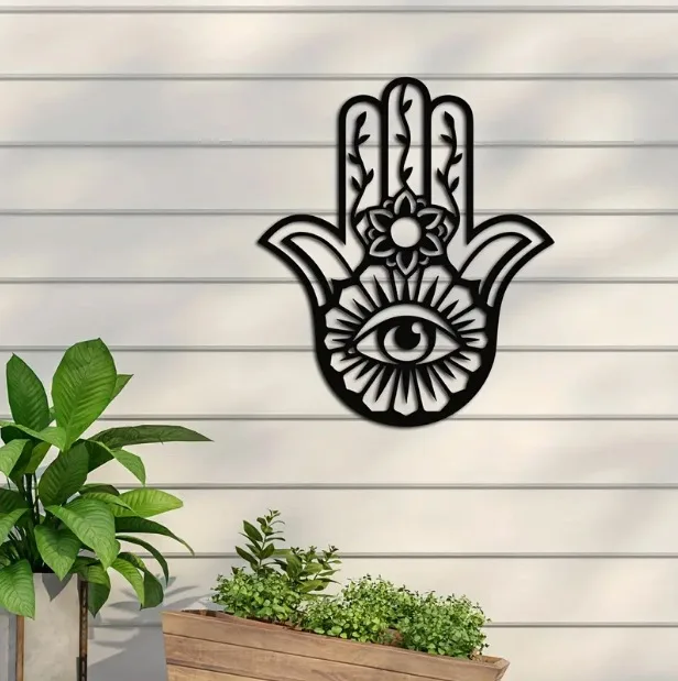Hamsa ручная настенная металлическая Настенная Декор для любителей йоги подарок духовное настенное искусство модное